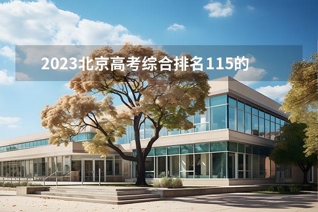 2023北京高考綜合排名115的考生報什么大學(xué)