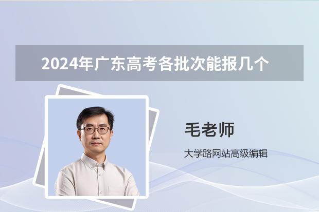 2024年廣東高考各批次能報幾個志愿